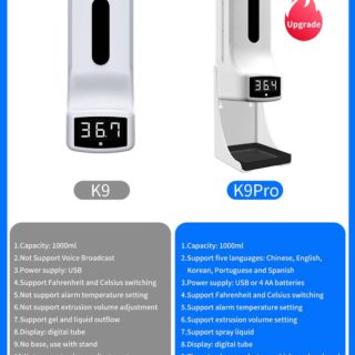 2 in 1 Automatic Dispenser + Thermometer (K9 Pro)