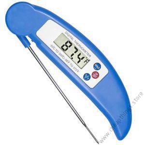 Digital Thermometer Curved Blue