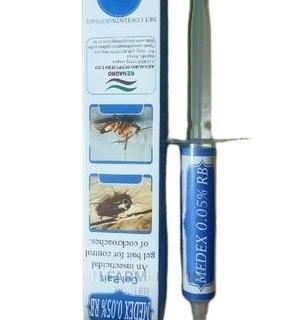 Medex 0.05% RB Gel Bait is a ready-to-use Insecticide gel tube used to kill all species of cockroaches - German, Oriental, and American cockroaches found harboring and breeding in food areas.