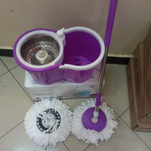 Spin Mop with Wheels and Soap Dispenser