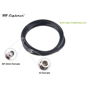 RF Cable; N Female to RP-SMA Male-CFD400-Black-5m
