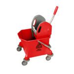Single Mop Trolley - Red