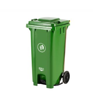 Garbage Bin With Wheels + Foot Pedal - 120 ltrs