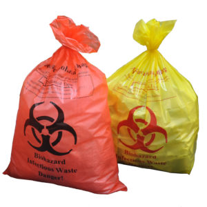 Bio Hazard Waste Disposal Bags 20x30inch Black 50pcs - Small