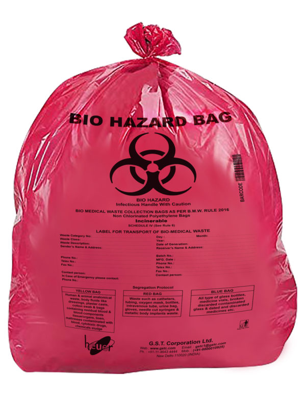 Bio Hazard Waste Disposal Bags 30x36inch Black 50pcs - Large