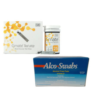 50 Comfys Gmate Test Strips+100 Alcoswabs