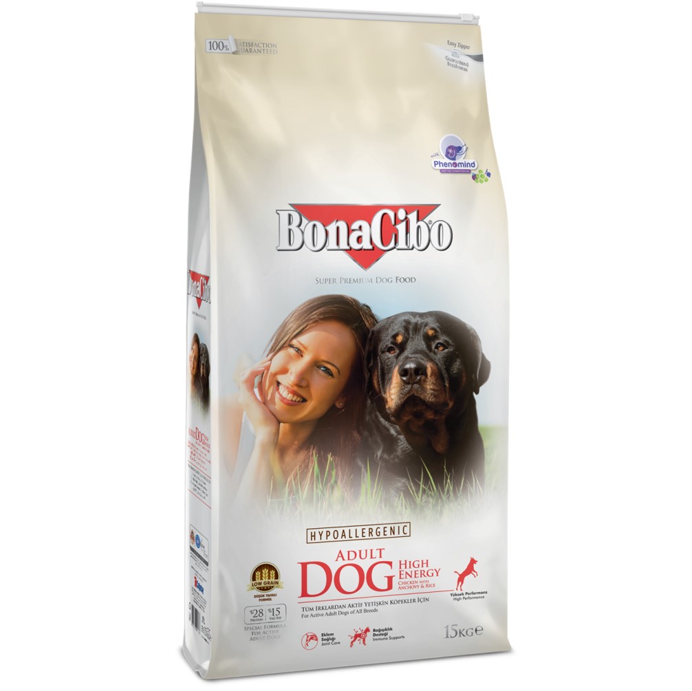 Bonacibo Adult Dog Food High Energy 15kg