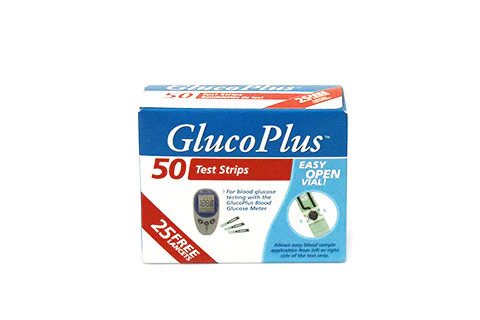 GlucoPlus Blood Sugar Test Strips- 50s 1pc