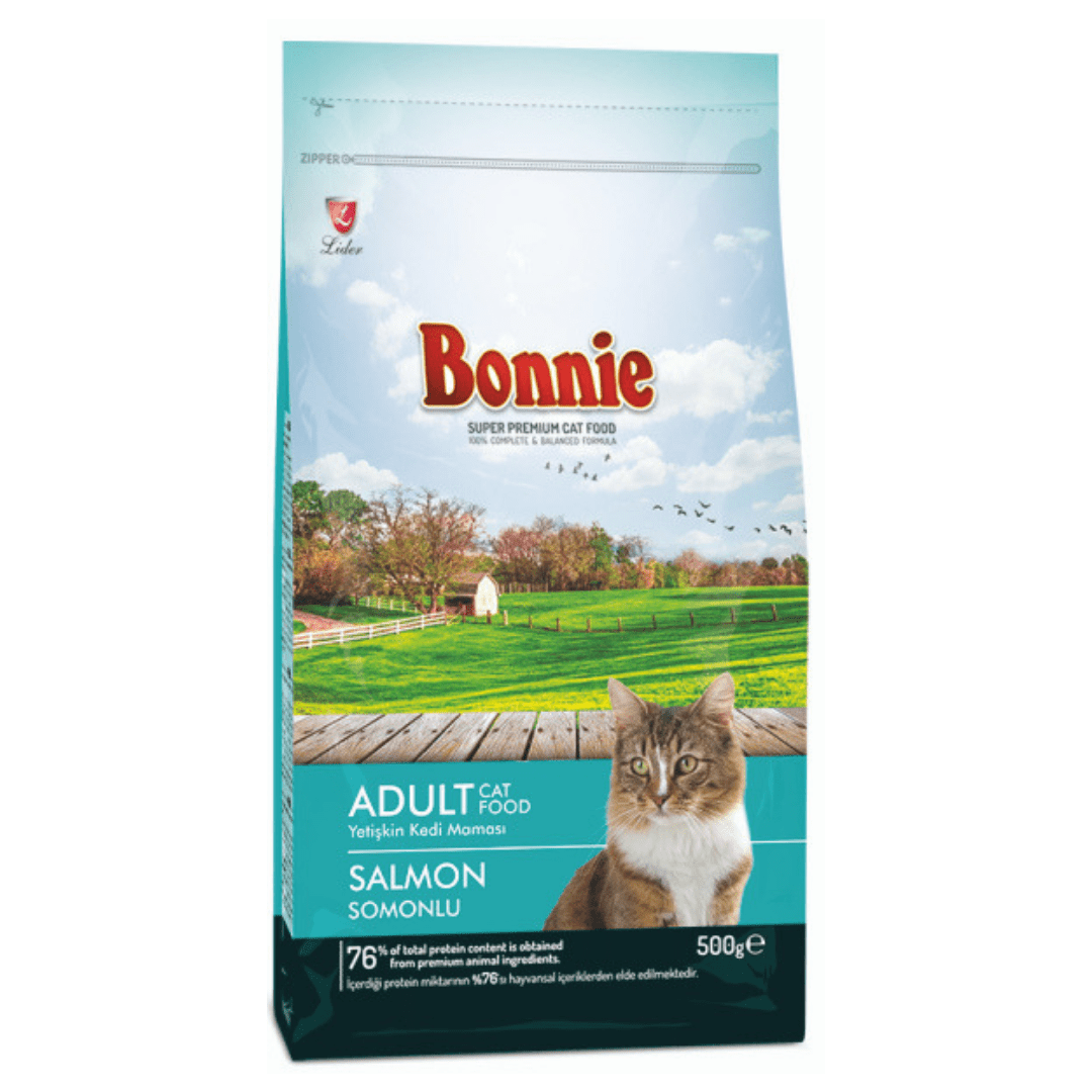 Bonnie Adult Cat Food – Salmon 0.5kg