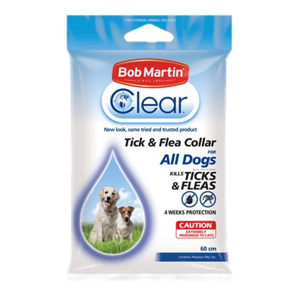Bob Martin Clear Tick & Flea Collar for All Adult Dogs 1pc