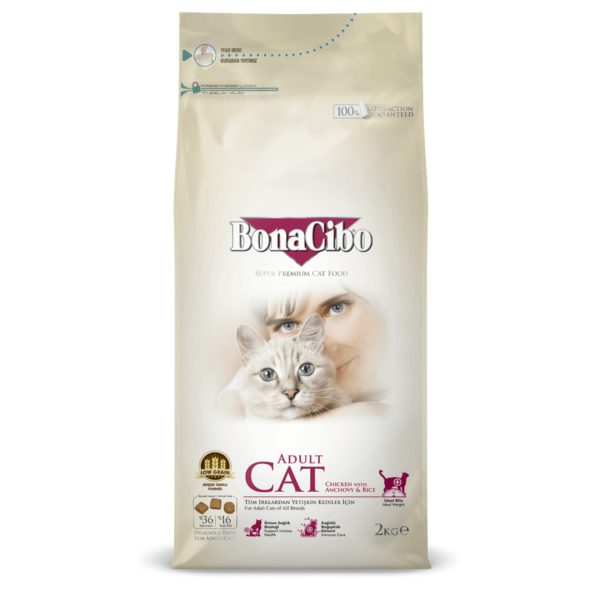 Bonacibo Adult Cat Food Chicken With Anchovy & Rice1pc
