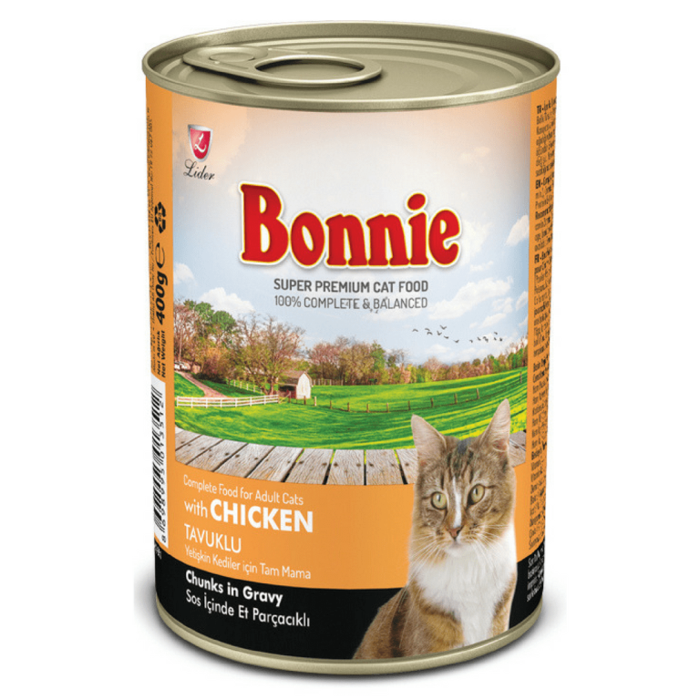 Bonnie Adult Cat Food Canned – Chicken Chunks in Gravy 0.4kg