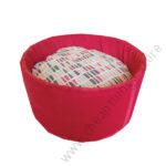 Circular and fluffy cat bed – red 1pc