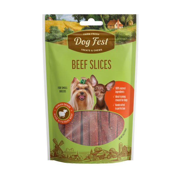 Dog Fest Beef Slices for Small Breeds 1pc