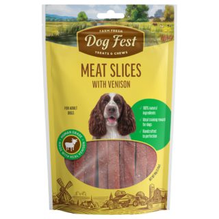 Dog Fest Meat Slices With Venison For Adult Dogs 1pc