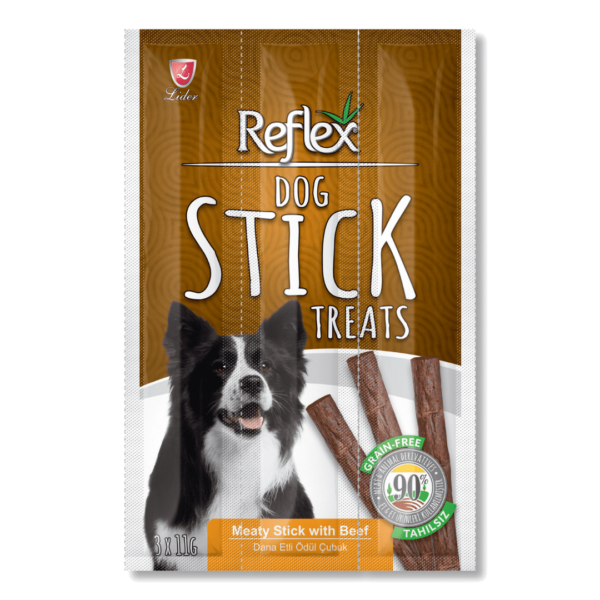 Reflex Dog Treats – Stick Treats, Grain Free Beef (3 Sticks x 11g) 33g