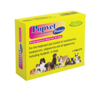 Popvet – Broad Spectrum Dewormer For Dogs(PACK OF 4 TABS)