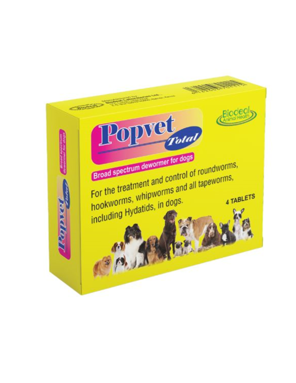 Popvet – Broad Spectrum Dewormer For Dogs(PACK OF 4 TABS)