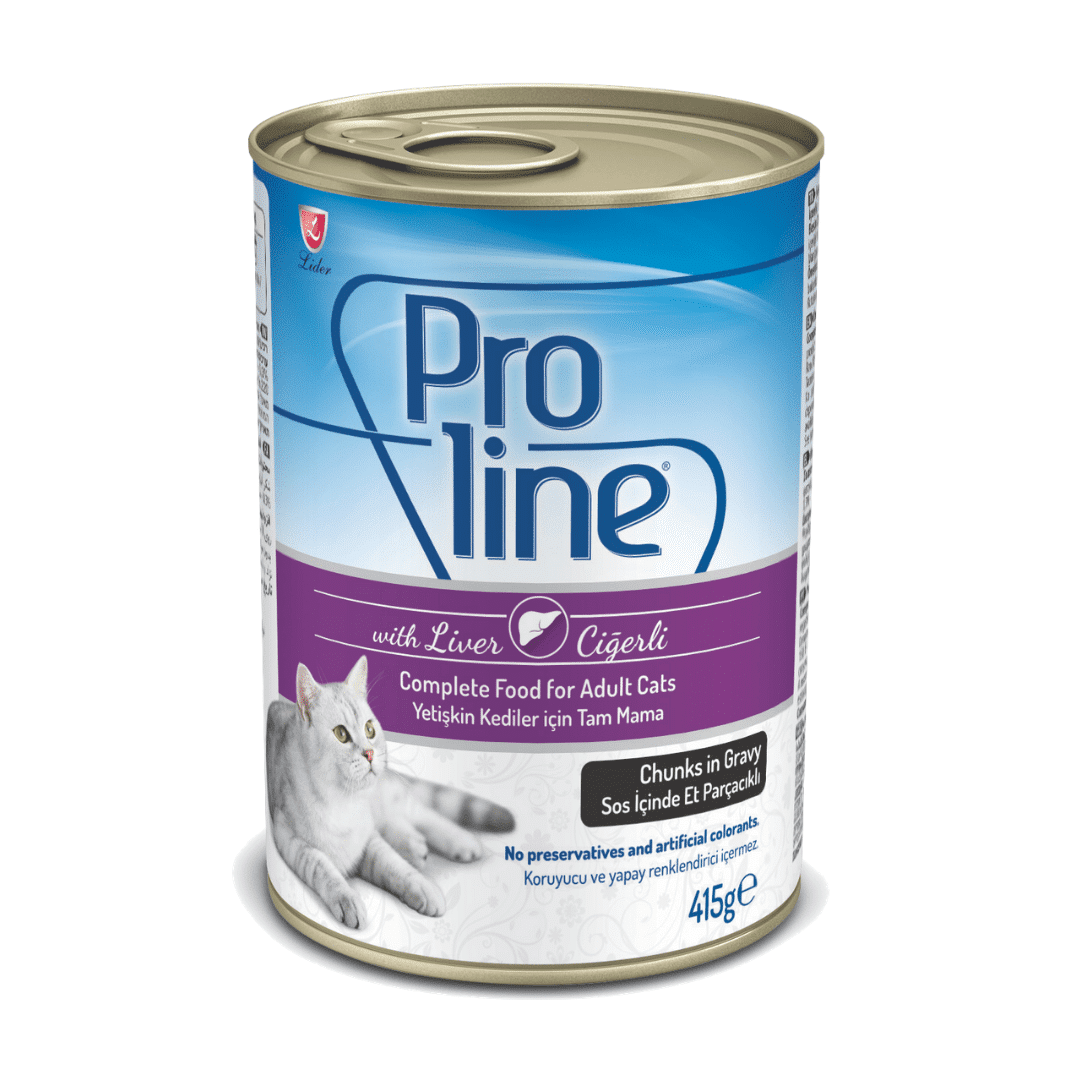 Proline Adult Cat Food Canned – Liver Chunks in Gravy 0.145kg