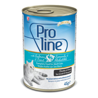 Proline Adult Cat Food Canned – Salmon & Trout Chunks in Gravy 0.415gr