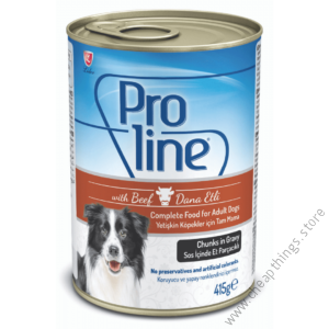 Proline Adult Dog Food Canned ? Beef Chunks in Gravy 0.415kg