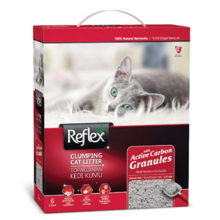 REFLEX BENTONITE CAT LITTER – ACTIVE Carbon Granules 6L