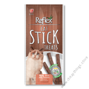 REFLEX Cat Treats – Sticks Treats, Grain Free Salmon (3 SticksX 5G) 1.5g