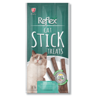 Reflex Cat Treats – Stick treats, Grain Free Lamb& Cat Grass (3 Sticks X 5G) 15g