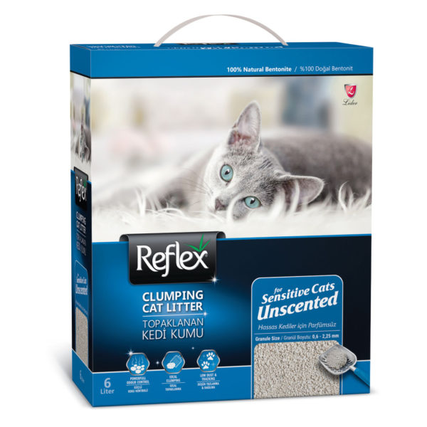 Reflex Plus Bentonite Cat Litter – Sensitive Unscented 6L