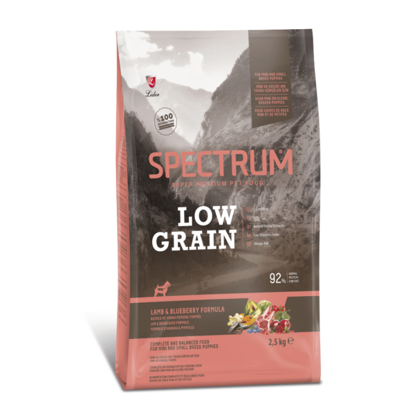 Spectrum Low Grain Lamb & Blueberry For Mini And Small Breed Adult Dogs 2.5kg