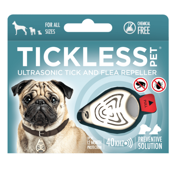 Tickless Pet, Chemical Free Ultrasonic Flea And Tick Repellent – Beige 1pc