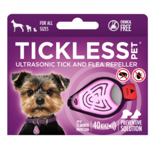 Ticklness Pet, Chemical Free Ultrasonic Flea And Tick Repellent – Purple 1pc