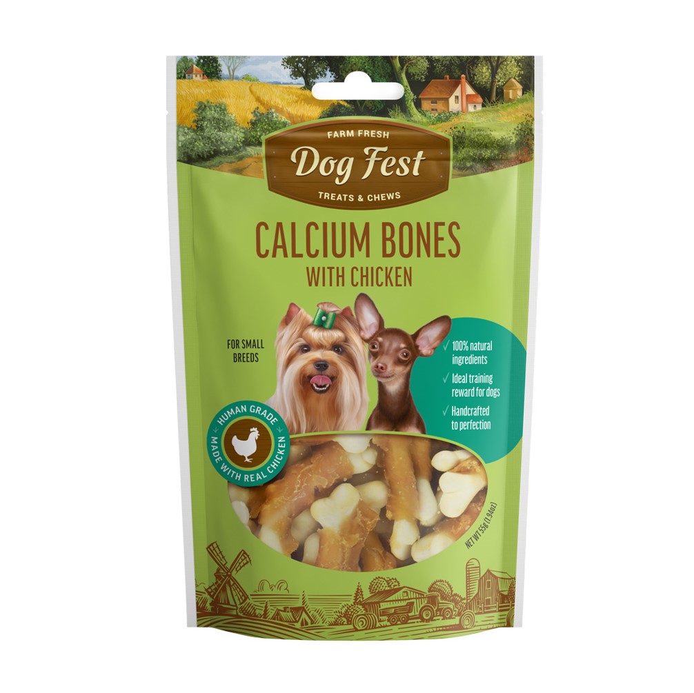 Dog Fest Calcium Bones with Chicken for Small Breeds 1pc