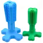 Brushing Stick Natural Rubber Bite Resistant Chew Toys for Dogs Medium