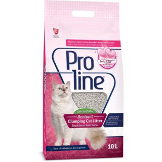 ProLine Bentonite Clumping Cat Litter Baby powder 10L