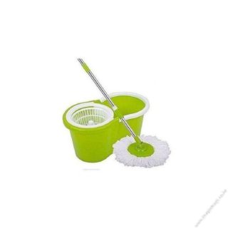360 Degree Spin Mop and Bucket Green - Plastic