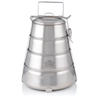 Stainless Steel Pyramid Tiffin Four Layered 1pc