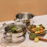 Vinod Stainless Steel Steamer 3 tier - 24cm
