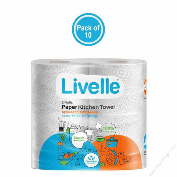 Livelle Kitchen Towel Rolls 2 Pieces x 10 pack