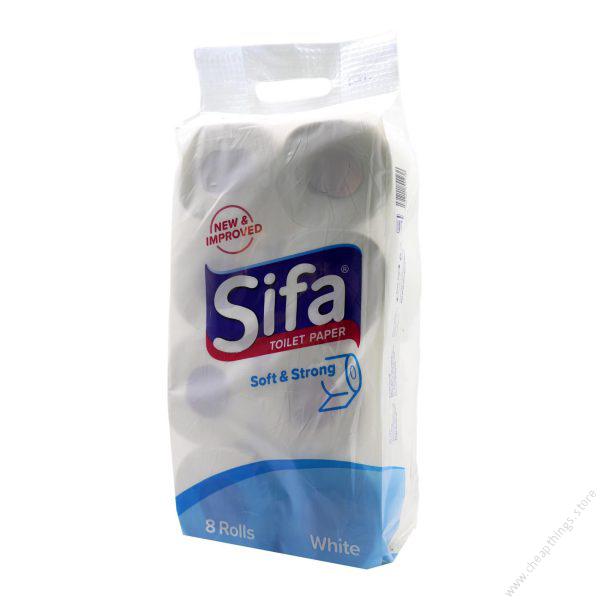 8 x Sifa Toilet Roll White