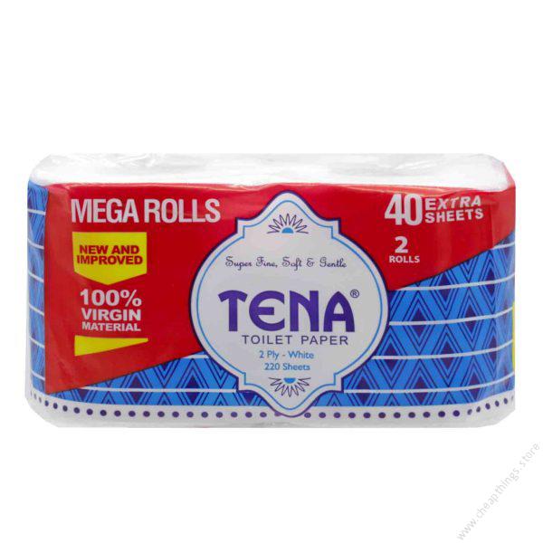 Tena Toilet Rolls White Pack Of 2