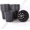 Flower Pots 350ml Black Round (4.0 inch x 3.5 inch) 10pcs