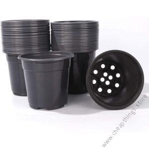 Flower Pots 500ml Black Round (4.5 inch x 3.5 inch) 10pcs