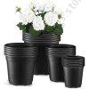 Flower Pots 1,000ml Black Round (4.5 inch x 5 inch) 10pcs