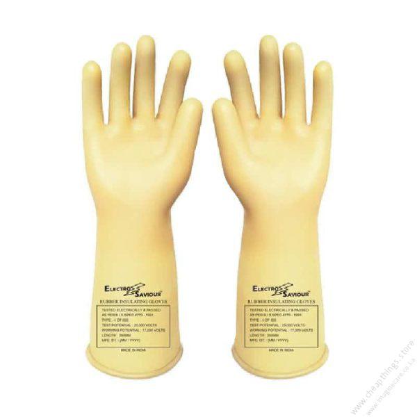 Electrical Insulated Rubber Gloves 11000 Volts
