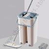 Microfibre self wash self dry flat mop and bucket set