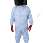 Bee Suit (white pvc) Overall + Head Gear + Pair of Gloves + Bee Smoker – Imported