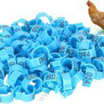 Birds or Chicken Leg Bands Blue 1pc