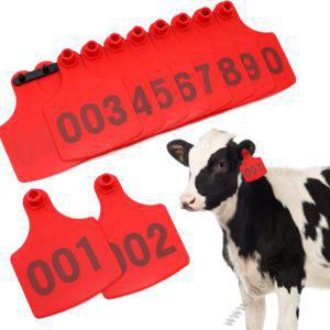 Cow Ear Tags Red 100pcs