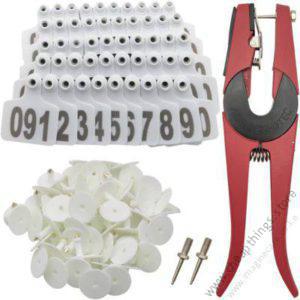 Cow Ear Tags White 100pcs + 1 Applicator